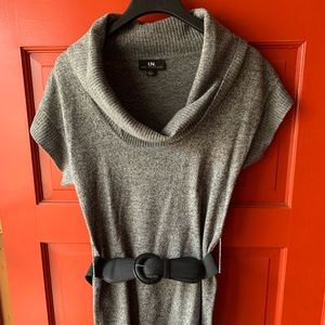 Grey Midi Sweater Dress